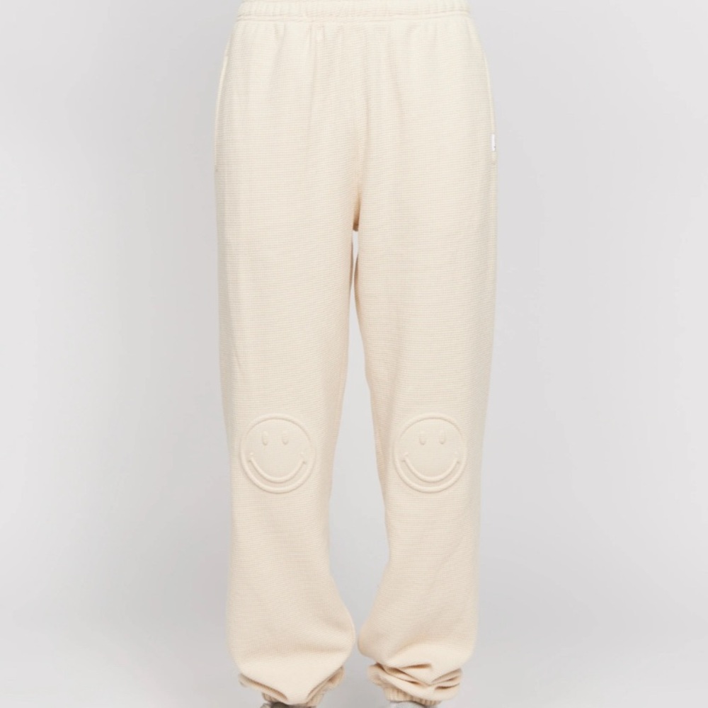 Samii Ryan Smiley Women's Beige/cream Thermal Jogger Pants XLarge xl